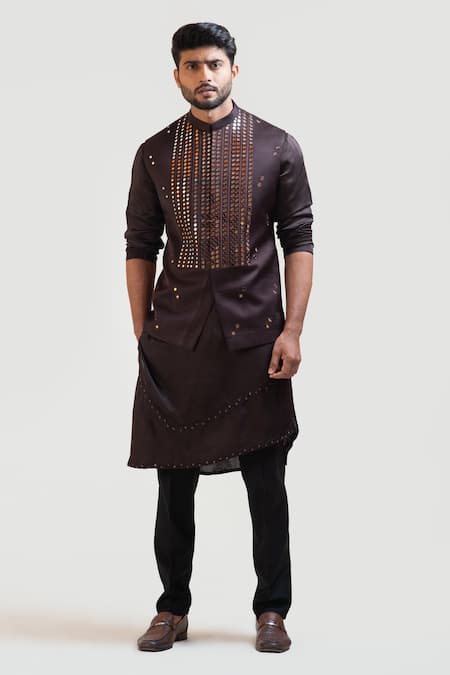 Buy Bandhgala Brown Trends Kurta Pajama Online for Men in USA