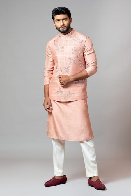 Paarsh Embroidered Bundi & Kurta Set 