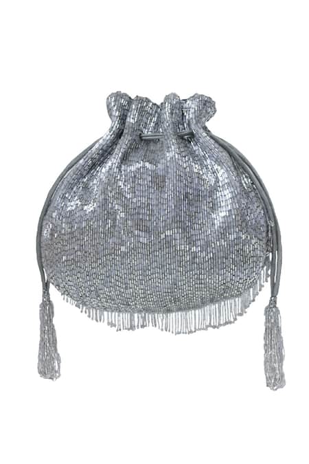 Lovetobag Panache Silver Potli Bag 