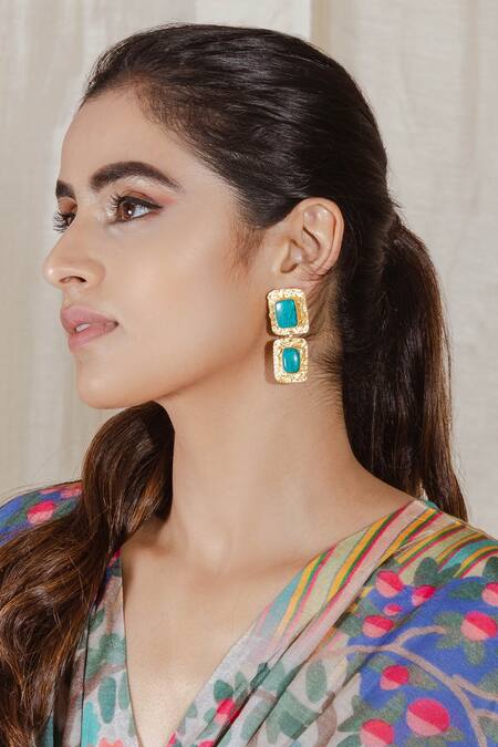 Buy_The Boozy Button_Multi Color Moroccan Silk Digital Print V Neck Paparazzi Kaftan_Online_at_Aza_Fashions