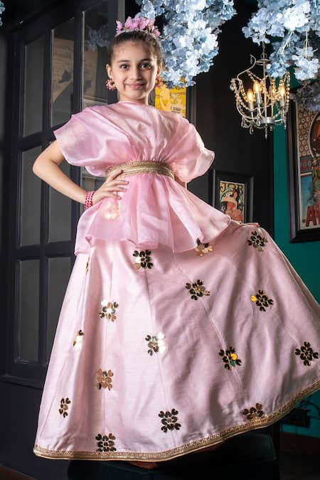 Hoity Moppet Pariza Silk Anarkali & Top Set 