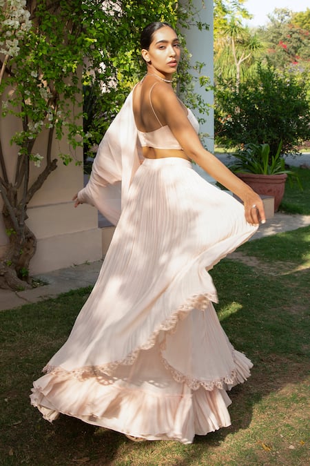 Parshya Lehenga Set With Cutwork Jacket 