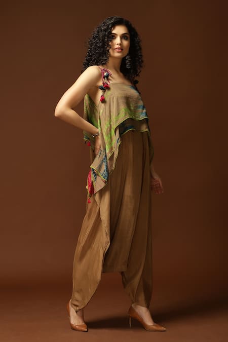 Capisvirleo Tie & Dye Dhoti Jumpsuit 