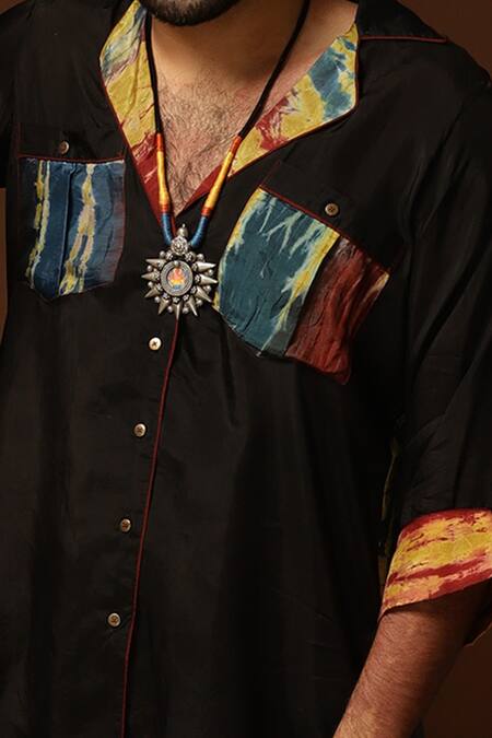 Buy Capisvirleo Black Habutai Silk Tie And Dye & Shirt Online at Aza Fashions Buy_Capisvirleo_Black Habutai Silk Tie And Dye & Shirt _Online_at_Aza_Fashions