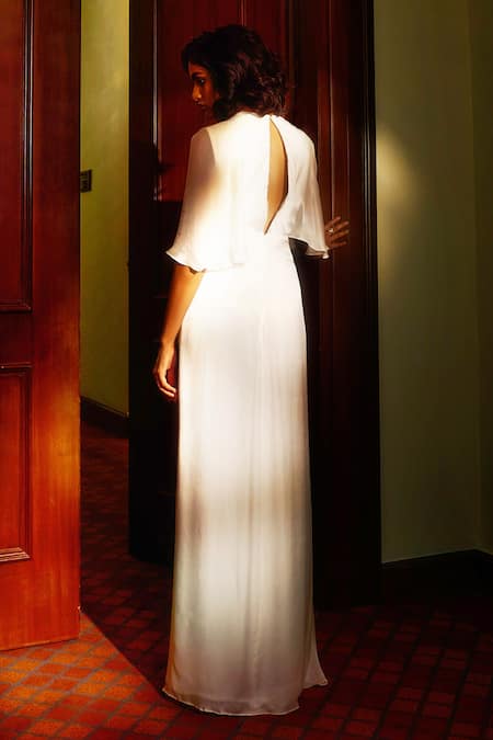 Parshya Embellished Front Cut Out Gown 