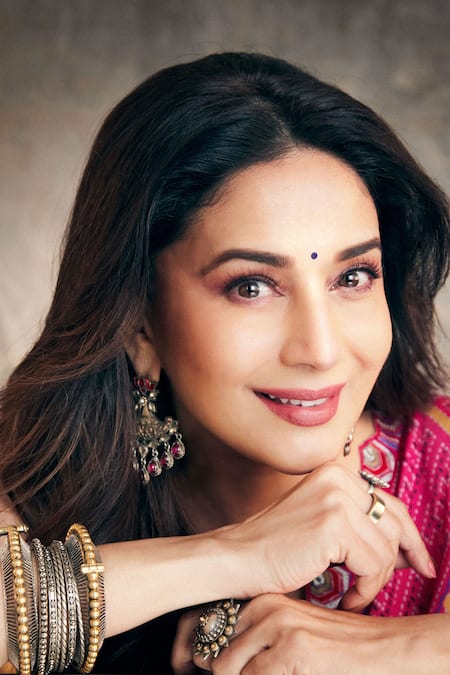 Shop_Punit Balana_Pink Satin Silk Resham, Striped Saree With Blouse _Online_at_Aza_Fashions