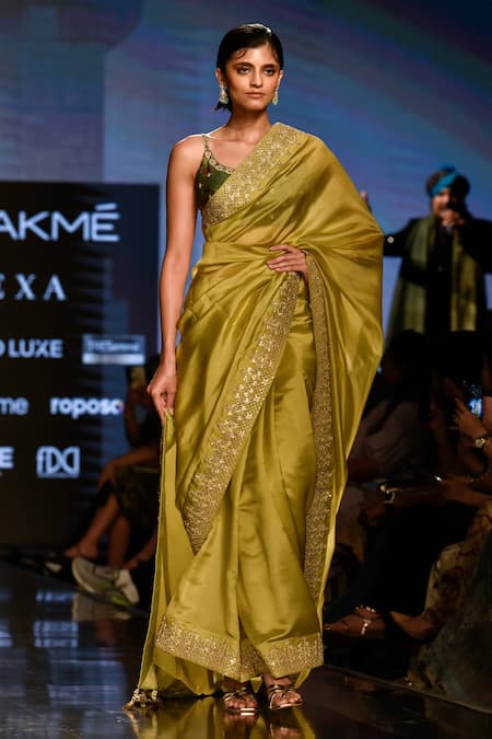 Punit Balana Organza Silk Saree With Blouse 