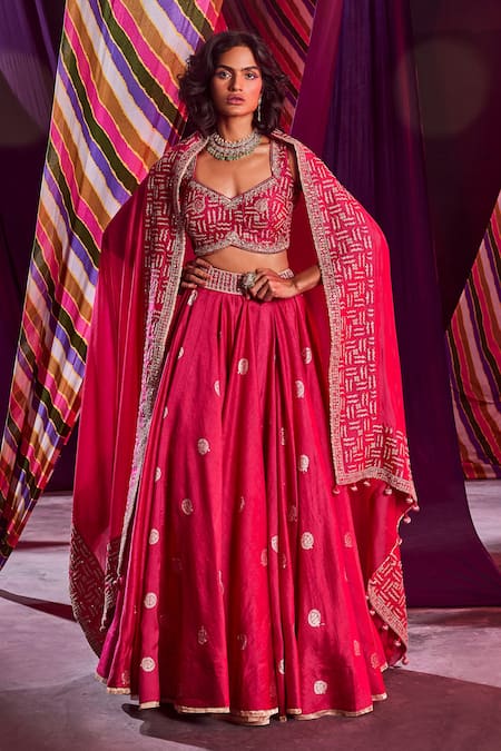 Punit Balana Banarasi Silk Lehenga Set 