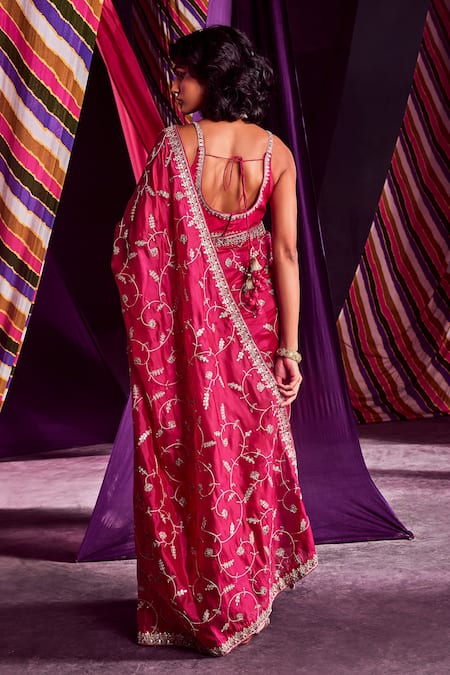 Punit Balana Embroidered Saree With Blouse 