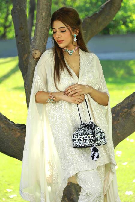 Adora By Ankita Black Mirror Adeeva Bucket Bag Online at Aza Fashions Adora By Ankita_Black Mirror Adeeva Bucket Bag _Online_at_Aza_Fashions