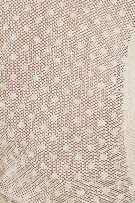 Buy Pranay Baidya White Crochet Boat Lace Blouse Online at Aza Fashions Buy_Pranay Baidya_White Crochet Boat Lace Blouse_Online_at_Aza_Fashions