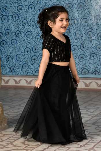 Buy Piyanshu Bajaj- Kids Black Flared 