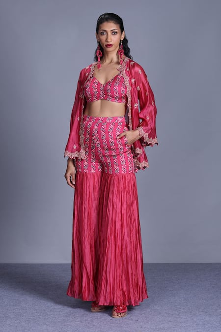 Punit Balana Organza Jacket & Sharara Set 