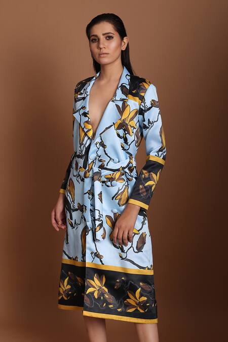 printed blazer dress