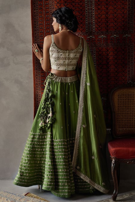 Punit Balana Silk Bridal Lehenga Set 