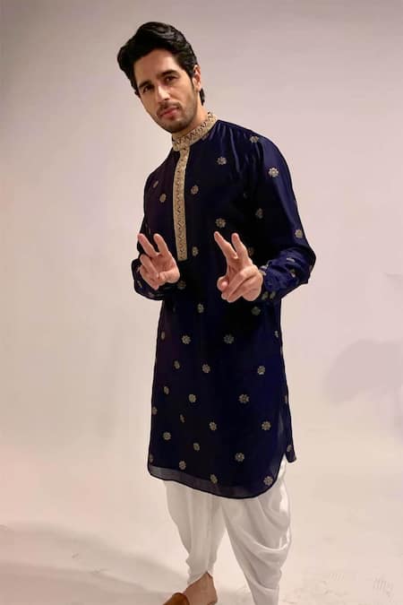 PUNIT BALANA Chanderi Silk Kurta & Dhoti Pant Set 