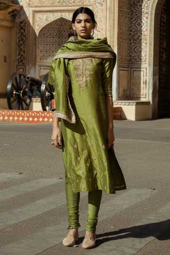 Punit Balana Silk Chanderi Kurta Set 