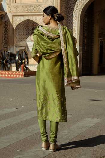 Punit Balana Silk Chanderi Kurta Set 