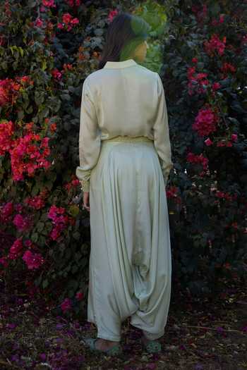 Punit Balana Satin Silk Shirt & Dhoti Pant Set 