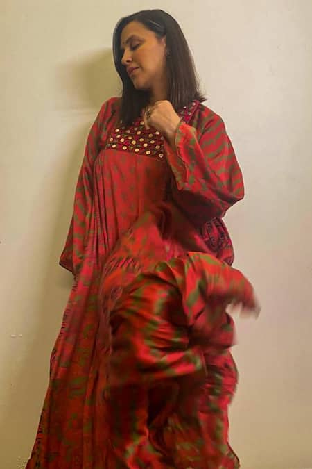 Punit Balana Satin Silk Kaftan Dress 