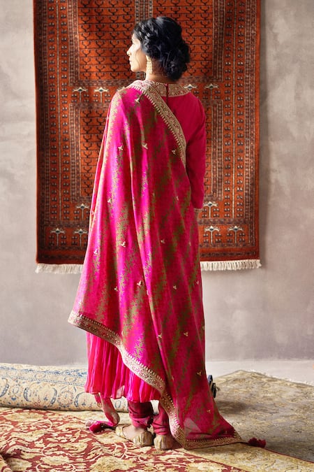 Punit Balana Handloom Chanderi Anarkali Set 