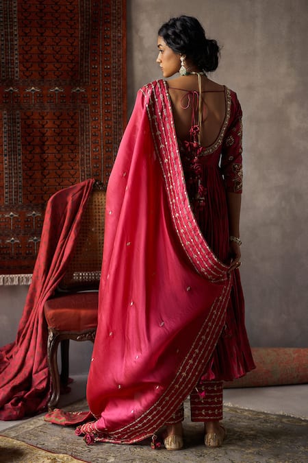 Punit Balana Silk Chanderi Anarkali Set 