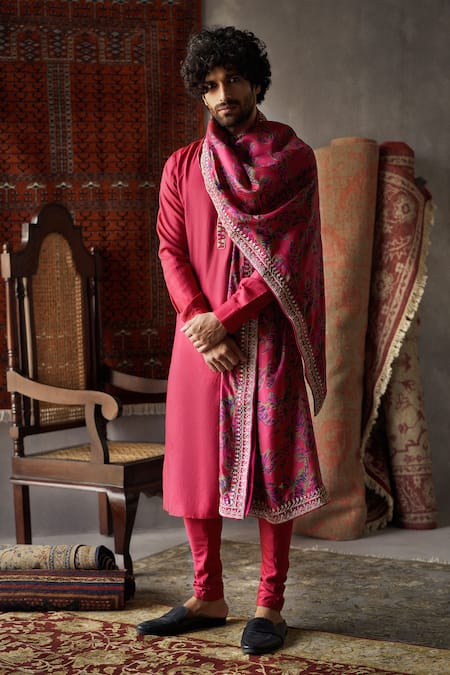 Cherry colour kurta online pajama