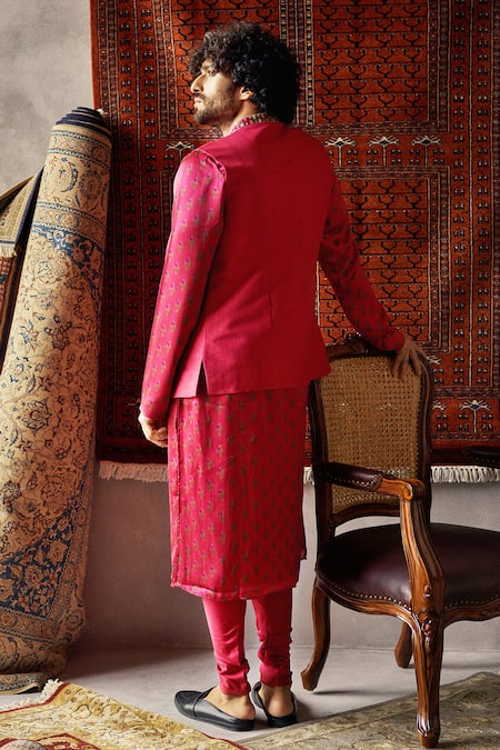 Punit Balana Tussar Silk Bundi & Kurta Set 
