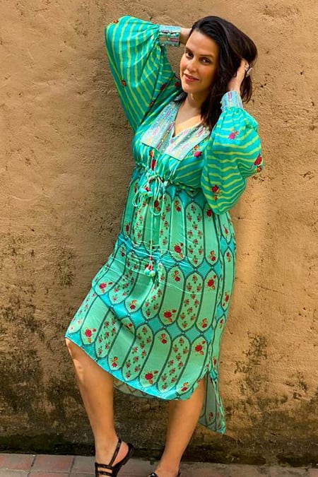 Punit Balana Satin Silk Kaftan Dress 