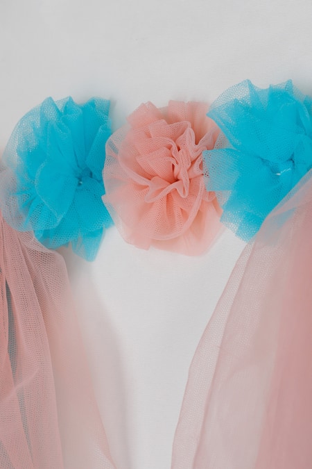 Pinkcow designs pvt ltd Multi Color Net Embroidery, Sequins Layered Dress Online at Aza Fashions Pinkcow designs pvt ltd_Multi Color Net Embroidery, Sequins Layered Dress _Online_at_Aza_Fashions