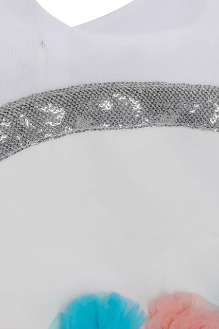 Buy Pinkcow designs pvt ltd Multi Color Net Embroidery, Sequins Layered Dress Online at Aza Fashions Buy_Pinkcow designs pvt ltd_Multi Color Net Embroidery, Sequins Layered Dress _Online_at_Aza_Fashions