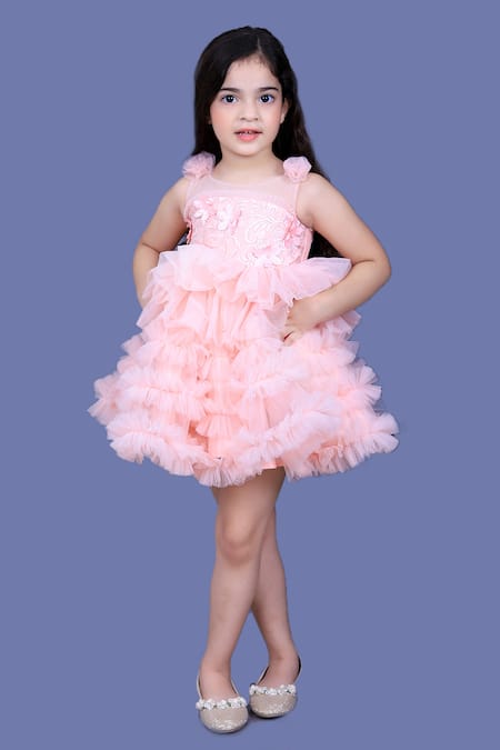 Pinkcow designs pvt ltd Ruffle Embellished Dress 