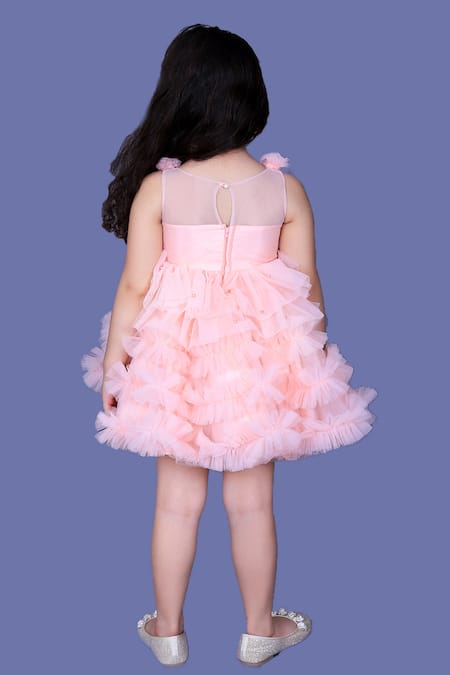 Pinkcow designs pvt ltd Ruffle Embellished Dress 