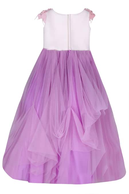 Shop Pinkcow designs pvt ltd Multi Color Net, Crepe, Taffeta Rhinestones, Fabric Draped Embellished Gown at Aza Fashions Shop_Pinkcow designs pvt ltd_Multi Color Net, Crepe, Taffeta Rhinestones, Fabric Draped Embellished Gown _at_Aza_Fashions