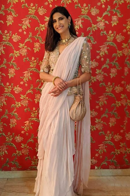 Ridhi Mehra Pre-Draped Saree with Blouse 