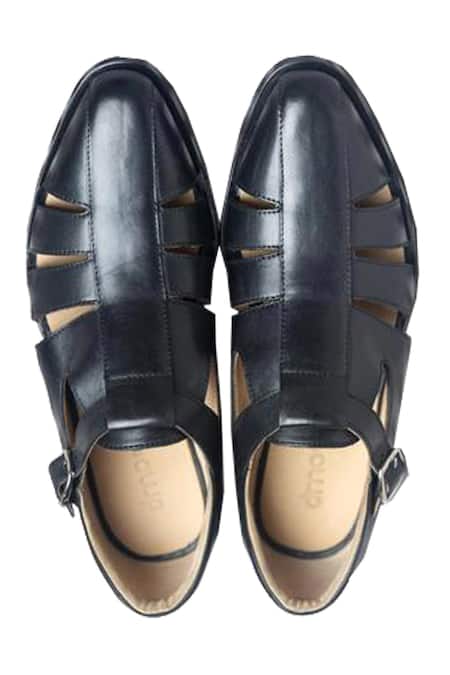 Shop Dmodot Black Peshawari Sandals at Aza Fashions Shop_Dmodot_Black Peshawari Sandals_at_Aza_Fashions