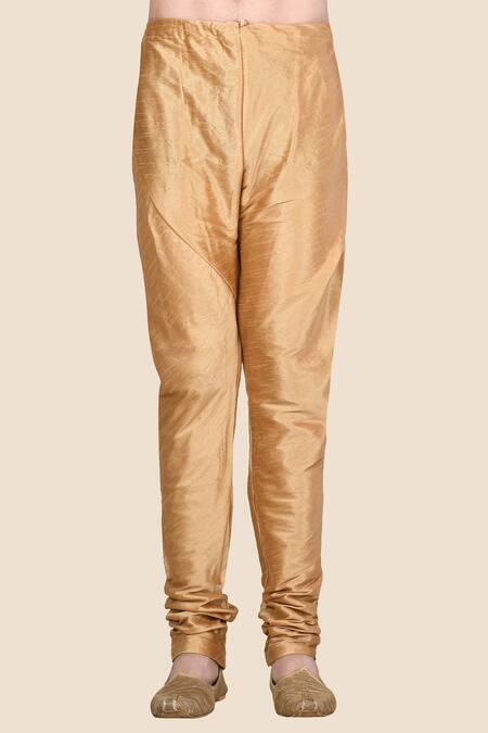 Shop_Aryavir Malhotra_Beige Kurta  Churidar Silk Embroidered Set_Online_at_Aza_Fashions