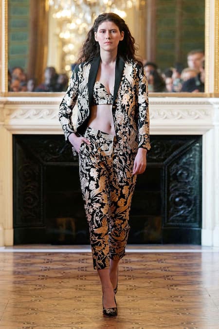 Dash And Dot Gara Stitch Work Blazer 