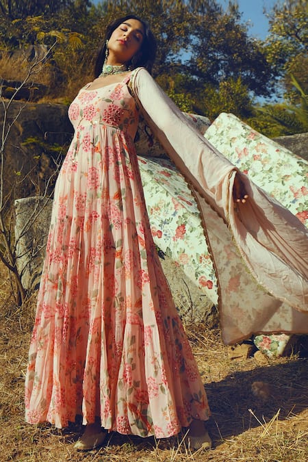 Paulmi And Harsh Printed Anarkali with Dupatta 