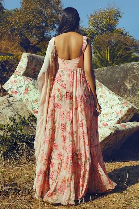 Paulmi And Harsh Printed Anarkali with Dupatta 
