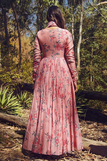 Paulmi And Harsh Printed Anarkali with Scarf 