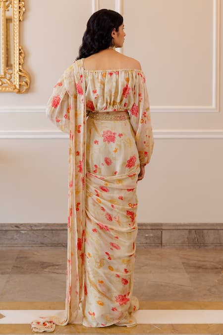 Paulmi And Harsh Pre-Draped Saree with Blouse 