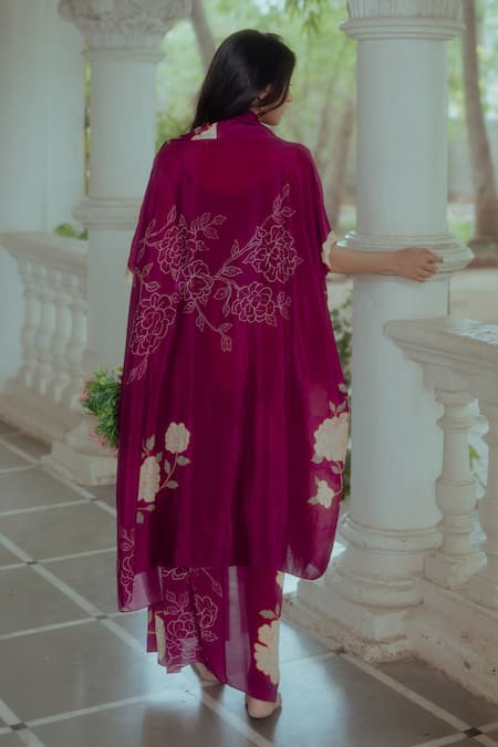 Paulmi And Harsh Floral Print Dress With Jacket 