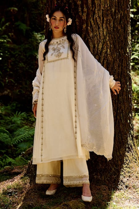 Paulmi And Harsh Chanderi Kurta Palazzo Set 