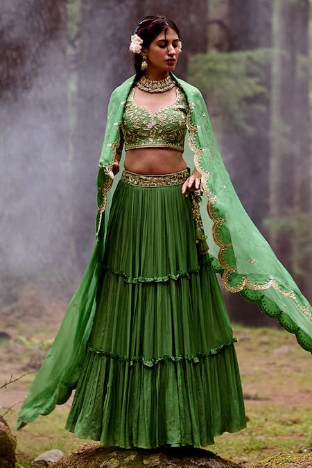 Paulmi and Harsh Layered Lehenga Set 