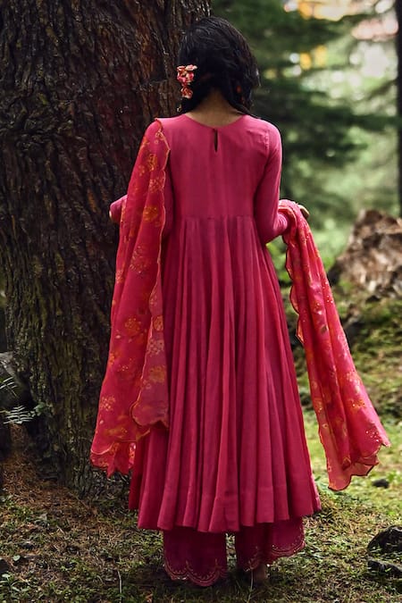 Paulmi And Harsh Cotton Silk Anarkali Palazzo Set
