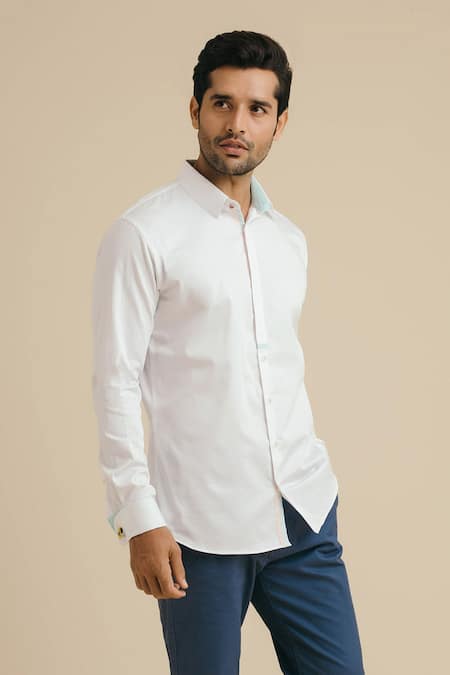 Philocaly White 100% Cotton Shirt 
