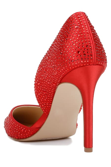 Shop_Sephyr_Red Crystals Embellished Genuine Leather Pumps _at_Aza_Fashions