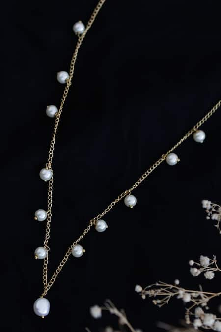 Floating Pearl Necklace — GLDN