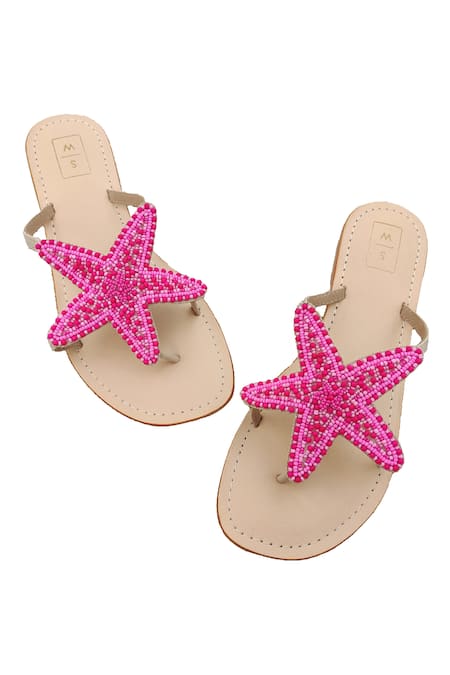 Sandalwali Bead Embroidered Starfish Sandals
